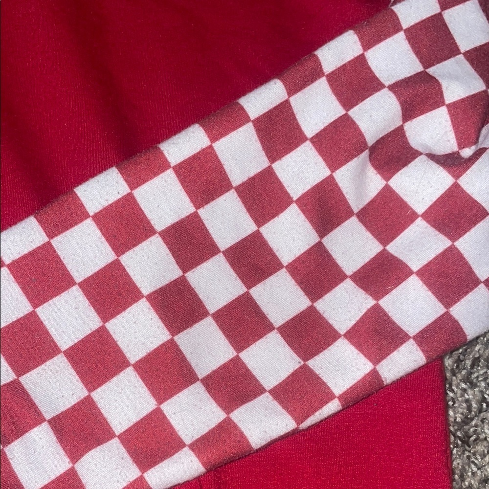 Kids Red Checkered Hoodie - Picture 2 of 6